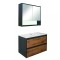 Mobilier complet de baie Porto 80 &icirc;n culoarea stejarului rustic antracit