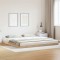 vidaXL Cadru de pat de podea natural 200 x 210 cm Lemn masiv de pin