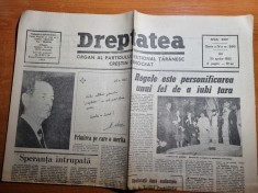 dreptatea 30 aprilie 1992-vizita regelui mihai in romania,art. si fotografii
