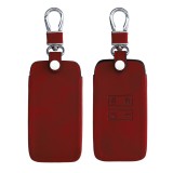 Husa Cheie Auto Kwmobile pentru Renault 4 Butoane - Smart Key, Visiniu, Piele ecologica, KWM0000100H009C