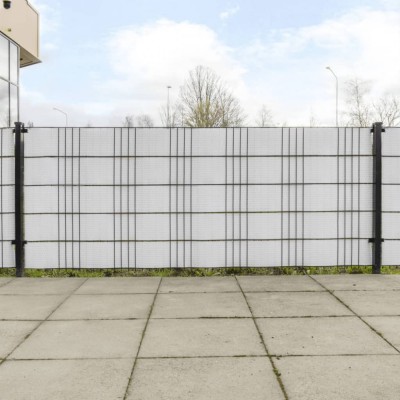 vidaXL Paravane pentru balcon, 5 buc., alb, 255x19 cm, poliratan foto
