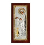 Cumpara ieftin Icoana argintata - Maica Domnului Gerontissa - Sporul casei 14x29,5 cm
