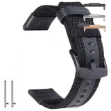 Curea textila, compatibila Huawei Watch Fit 2, cu adaptor dedicat, Textile Black