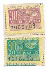 Timbre P.T.T.R. radio, 1968 - neobliterate