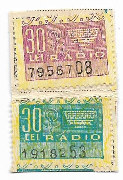 Timbre P.T.T.R. radio, 1968 - neobliterate