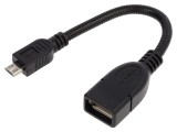 Cablu OTG DELOCK USB 2.0 USB A la Micro USB B 0,15m Negru 83293