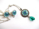 set colier si cercei cu cristale 33453
