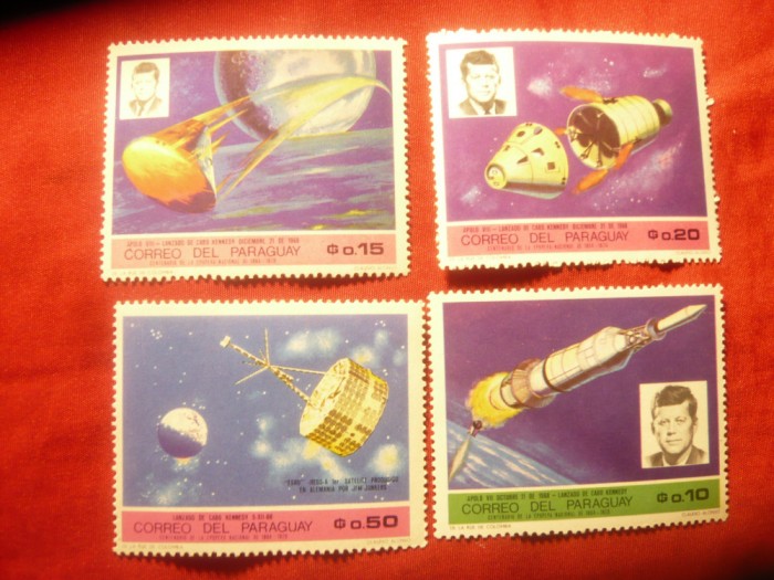 Serie mica Paraguay 1969 - Cosmos . Kennedy, 4 valori