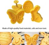 Set 4 forme pentru prajituri de Paste Ding Yongliang, plastic, galben