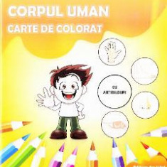 Corpul uman - Carte de colorat cu abtibilduri - Adina Grigore