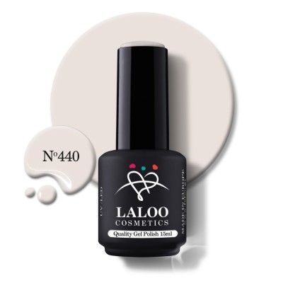&amp;Nu;&amp;omicron;.440 Beige White | Laloo gel polish 15ml foto