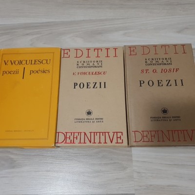 3 carti Vasile Voiculescu si St O Iosif - Poezii foto