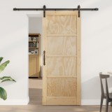 Ușă Glisantă vidaXL cu set de accesorii 83x202 cm din Lemn Solid de Pin, Ușă Interioară vidaXL &#039;ORKDAL&#039;83x202x4 cm din Lemn Solid de Pin