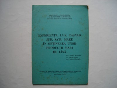 Experienta I.A.S. Tasnad in obtinerea unor productii mari de lana - colectiv foto