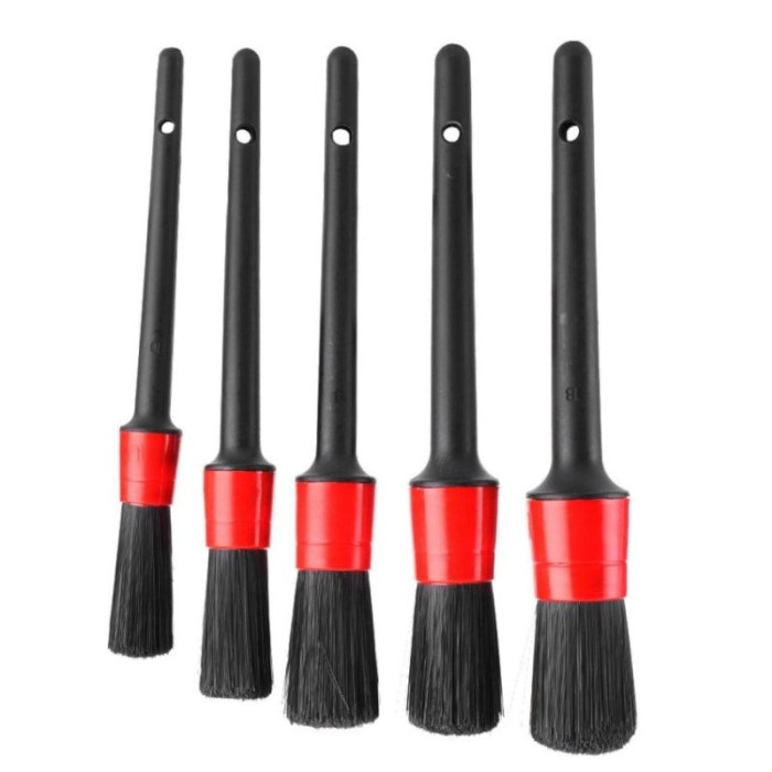 Set 5 perii curatare auto, JESWO, 5 dimensiuni, peri moi