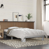 Cadru de pat, gri sonoma, 75x190 cm, lemn prelucrat si metal GartenMobel Dekor, vidaXL