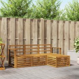 vidaXL Seturi de canapele 4 pcs natural Lemn Solid de Acacia 3374619