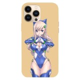 Husa compatibila cu Apple iPhone 15 Pro Max model Rebecca Bluegarden Edens Zero, Silicon, TPU, Viceversa, Transparent, Carcasa