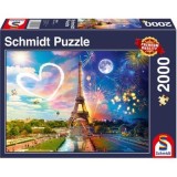 Puzzle Schmidt: Zi si Noapte - Paris, 2000 piese