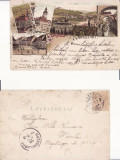 Brasov (Litho) - Litografie 1899, Circulata, Printata