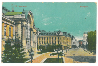 5070 - BUCURESTI, C.E.C, Romania - old postcard, CENSOR - used - 1918 foto