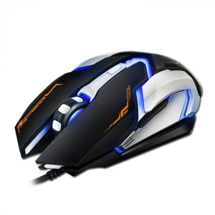 Mouse Gaming iMice V6 Iluminare RGB 4 Culori, 6 Butoane, 6D