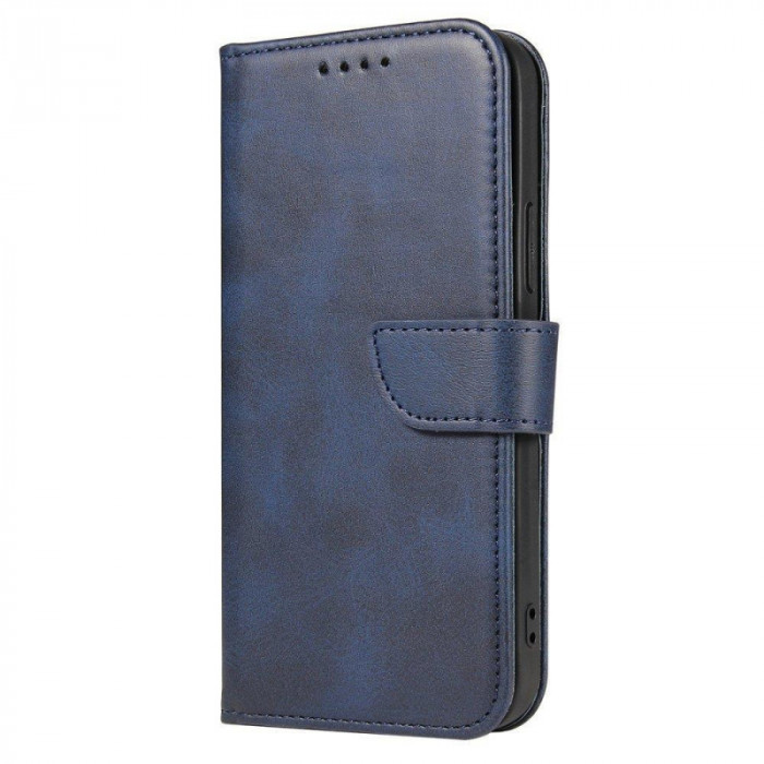 Husa Piele OEM Leather Flip Magnet pentru Huawei P20 Lite, Bleumarin
