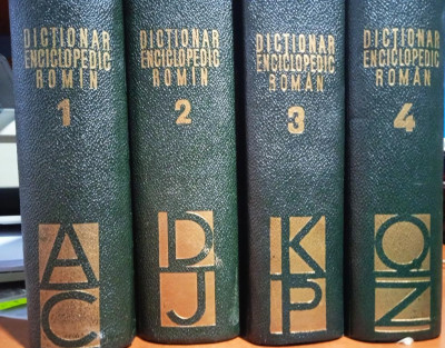 Dictionarul enciclopedic roman, vol 1-4 foto