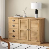 VidaXL Servantă cu sertare VIGO, 113x40x75 cm, lemn masiv de pin
