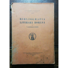 BIBLIOGRAFIA LITERARA ROMANA - N. GEORGESCU TISTU