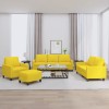 VidaXL Set de canapele cu perne, 4 piese, galben deschis, textil 3201441