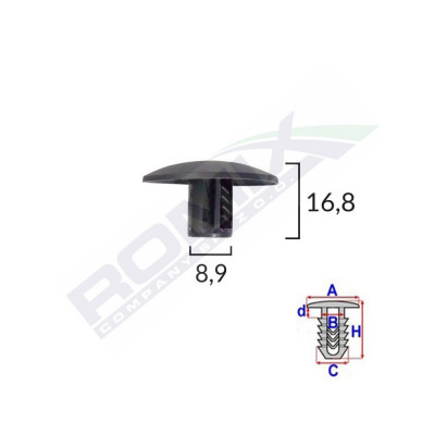 Clips Tapiterie Pentru Citroen/Renault - Negru Set 10 Buc 133051 10556-RMX foto