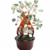 Copac cu pietre semipretioase Aventurin, piatra norocului, ghiveci 16 cm cristal verde