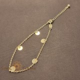 Cumpara ieftin Bratara de glezna Fortunata , 25 cm placata aur 18K Brazilia cu stanta