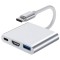Hub Adaptor Multiport 3 in 1, USB-C, USB 3.1, HDMI 4K, Plug&amp;Play, 10 Gbps, Chipset 1.4 Suport 3D, Docking Station pentru Laptop, Tableta, Portabil, di