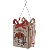 Felinar Decorativ Crăciun, Gnome, Lemn, 10.5x10.5x17cm, Oem