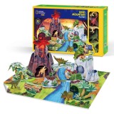 Cumpara ieftin Cubic Fun - National Geographic Set de joaca 3D muntele dinozaurilor 54 piese