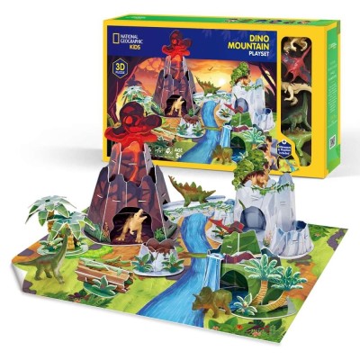 Cubic Fun - National Geographic Set de joaca 3D muntele dinozaurilor 54 piese foto