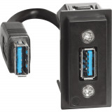 Priza conector date USB Tip A 1M Living Now Bticino K4285P