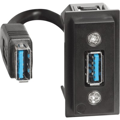 Priza conector date USB Tip A 1M Living Now Bticino K4285P foto