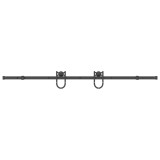 Cumpara ieftin Set feronerie pentru usi glisante, negru, 200 cm, otel