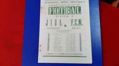 program Jiul - FCM Galati foto