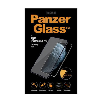 PanzerGlass - Geam Securizat Case Friendly pentru iPhone X, XS ?i 11 Pro, black foto