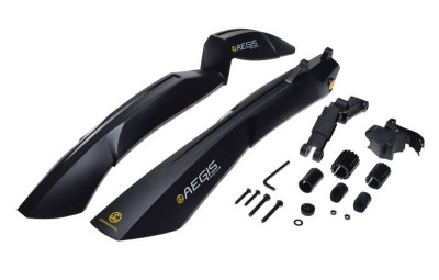 Set aparatori noroi fata+spate plastic, roata 26&amp;quot;-29&amp;quot;, culoare negru PB Cod:AWR2156 foto