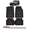 Covorase Auto TeamCar&reg; Tip Tavita Compatibile Jeep Wrangler TJ (1997&ndash;2006) Negru, Cauciuc, Oem