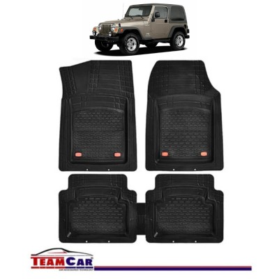 Covorase Auto TeamCar&amp;reg; Tip Tavita Compatibile Jeep Wrangler TJ (1997&amp;ndash;2006) Negru Material Rezistent foto