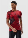 Tricou de antrenament din materiale reciclate pentru bărbați - roșu, 4F Sportswear