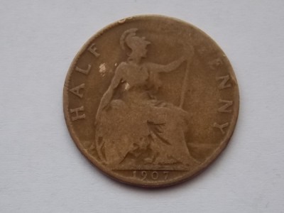 HALF PENNY 1907 GBR foto