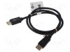 Cablu DisplayPort Goobay 1m negru, mufă DisplayPort, dublu ecranat, suport 8K HDR