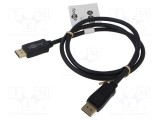 Cablu DisplayPort Goobay 1m negru, mufă DisplayPort, dublu ecranat, suport 8K HDR